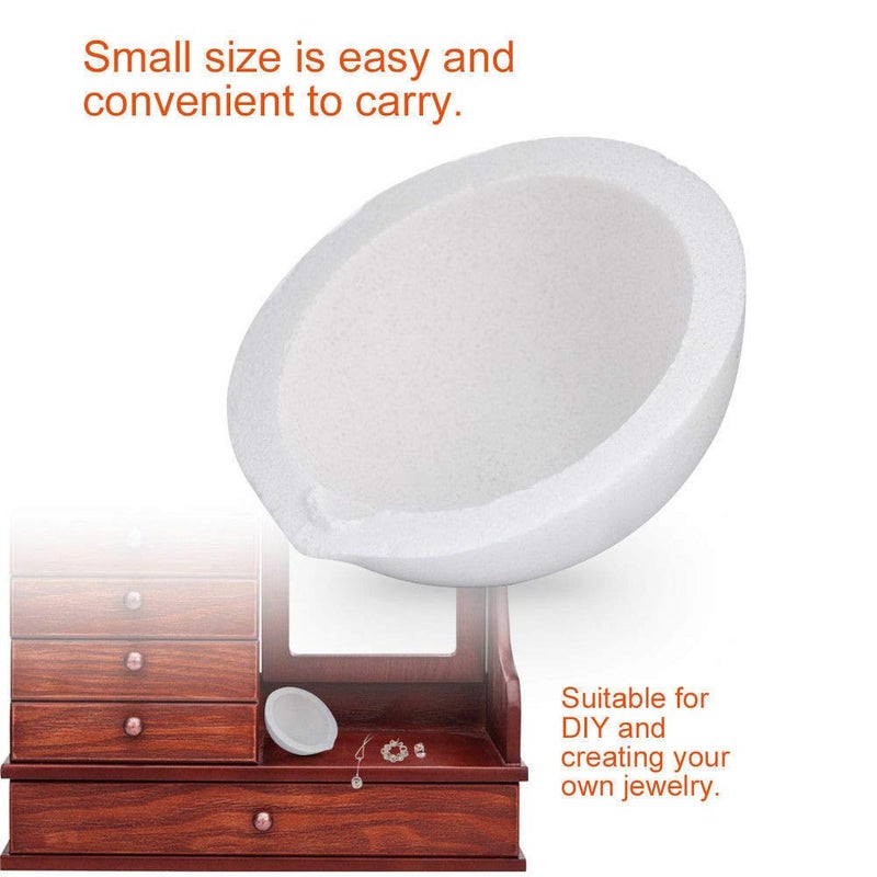 SKYPRO 2pcs High Temperature Quartz Silica Melting Crucible Dish Bowl Pot Casting for Gold-Silver Platinum (150g) - Image 3